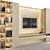 Customizable TV Wall with Decor 3D model small image 2