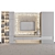 Customizable TV Wall with Decor 3D model small image 4