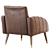 Elegant PRAGA Enza Home Armchair 3D model small image 2