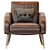 Elegant PRAGA Enza Home Armchair 3D model small image 6