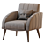 Elegant PRAGA Enza Home Armchair 3D model small image 7