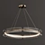 Sleek Round LED Chandelier 3D model small image 1