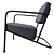 Modern Gray Chrissy Armchair 3D model small image 2