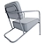 Modern Gray Chrissy Armchair 3D model small image 5