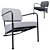 Modern Gray Chrissy Armchair 3D model small image 6