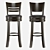 Woodville Salon & Fler Bar Stool 3D model small image 2