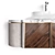 Luxury Hanging Bathroom Cabinet 1400mm Single Sink 3D model small image 3