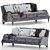 Stylish Ceracole Sofa with Fancy Footwork 3D model small image 6