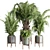 Concrete Vase Palm Fern: Indoor Plant Collection 3D model small image 1