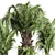 Concrete Vase Palm Fern: Indoor Plant Collection 3D model small image 3