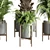 Concrete Vase Palm Fern: Indoor Plant Collection 3D model small image 4