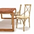 Modern Teak Dining Set: ODGER Table & 6 Cross Back Chairs 3D model small image 4