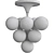 Elegant Mid-Century Tulipan Chandelier 3D model small image 2