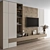 Stylish TV Wall Unit 3D model small image 2