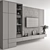 Stylish TV Wall Unit 3D model small image 7