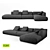 Modern Stone Sofa: Form Mebel 3D model small image 1