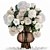 Luxury White Flower Bouquet 3D model small image 8