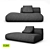Stone Essence Sofa: Luxurious Comfort 3D model small image 1