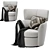 Modern Swivel Chair: Ditre Italia Claire 3D model small image 1