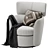 Modern Swivel Chair: Ditre Italia Claire 3D model small image 7