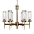 Sleek Sham Chandelier: Small & Stunning 3D model small image 1