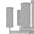 Sleek Sham Chandelier: Small & Stunning 3D model small image 3