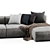 Modern Ligne Roset Nils Lounge Sofa 3D model small image 2