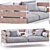 Modern Flexform Ansel Sofa 3D model small image 3