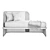 Modern Sofa Set with Cushions 3D model small image 3