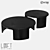Industrial Concrete Coffee Table Set 3D model small image 1