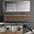 Grate 03 Vanity: Elegant Wood Unit 3D model small image 1