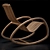 ErgoGloosh Sculpted Oak Rocker 3D model small image 2