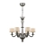 Elegant Textile Shade Chandelier 3D model small image 1