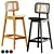 Rattan Geometry Counter Stool 3D model small image 1