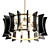 Garcia Convertible Chandelier - Transform Your Lighting 3D model small image 1