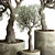 Vintage Concrete Vase: Outdoor Tree Pot 3D model small image 4