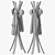 Minimalist STICK Clothes Hanger 3D model small image 5