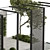 Outdoor Oasis: Bench and Plant Set 3D model small image 4