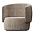 Stylish Jane Swivel Chair 3D model small image 1