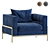 Laconic Austin Armchair - Elegant Comfort 3D model small image 10