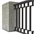 Granite & Metal Fence: Elegant & Strong 3D model small image 2