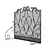 Elegant Iron Fireplace Screen 3D model small image 4