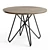 Modern Walnut Iron Dining Table 3D model small image 1