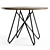 Modern Walnut Iron Dining Table 3D model small image 3