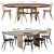 Ercolani Pennon Table & Chair Set 3D model small image 1