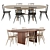 Ercolani Pennon Table & Chair Set 3D model small image 2