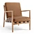 Modern Mixed Material Lanston Chair 3D model small image 1