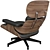 Modern Eames Lounge Chair & Ottoman 3D model small image 3