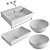 GSI ColorElements Washbasin Set: Quality, Reliability, Hygiene 3D model small image 2