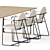 Modern Oak Table & Gemma Chair 3D model small image 4